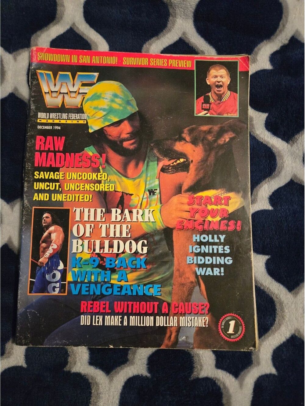 WWF Raw Magazine December 1994 - The Bark of the Bulldog K-9 Back with a Vengace